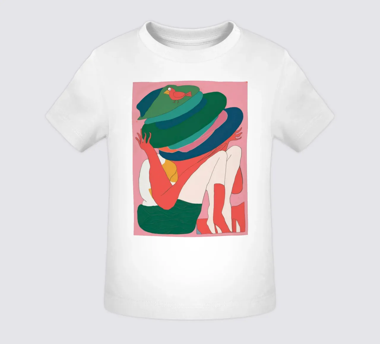 Donna dal cappello enigmatico maglietta neonato da Snow Mist