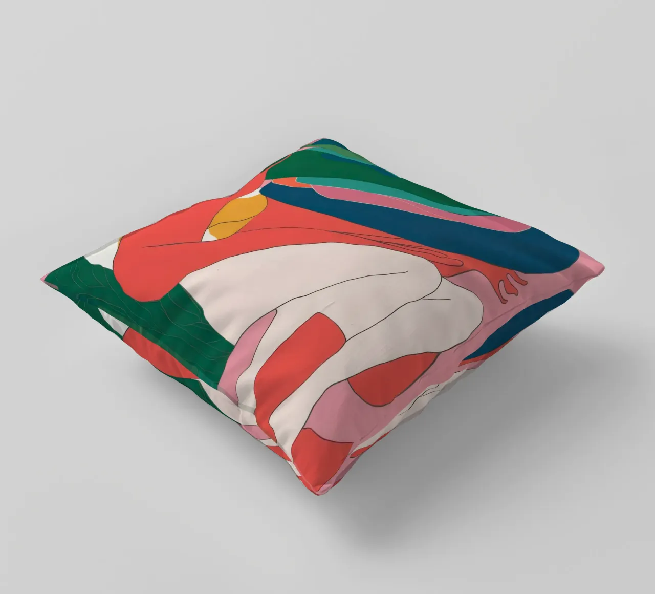 Donna dal cappello enigmatico cuscino da Snow Mist