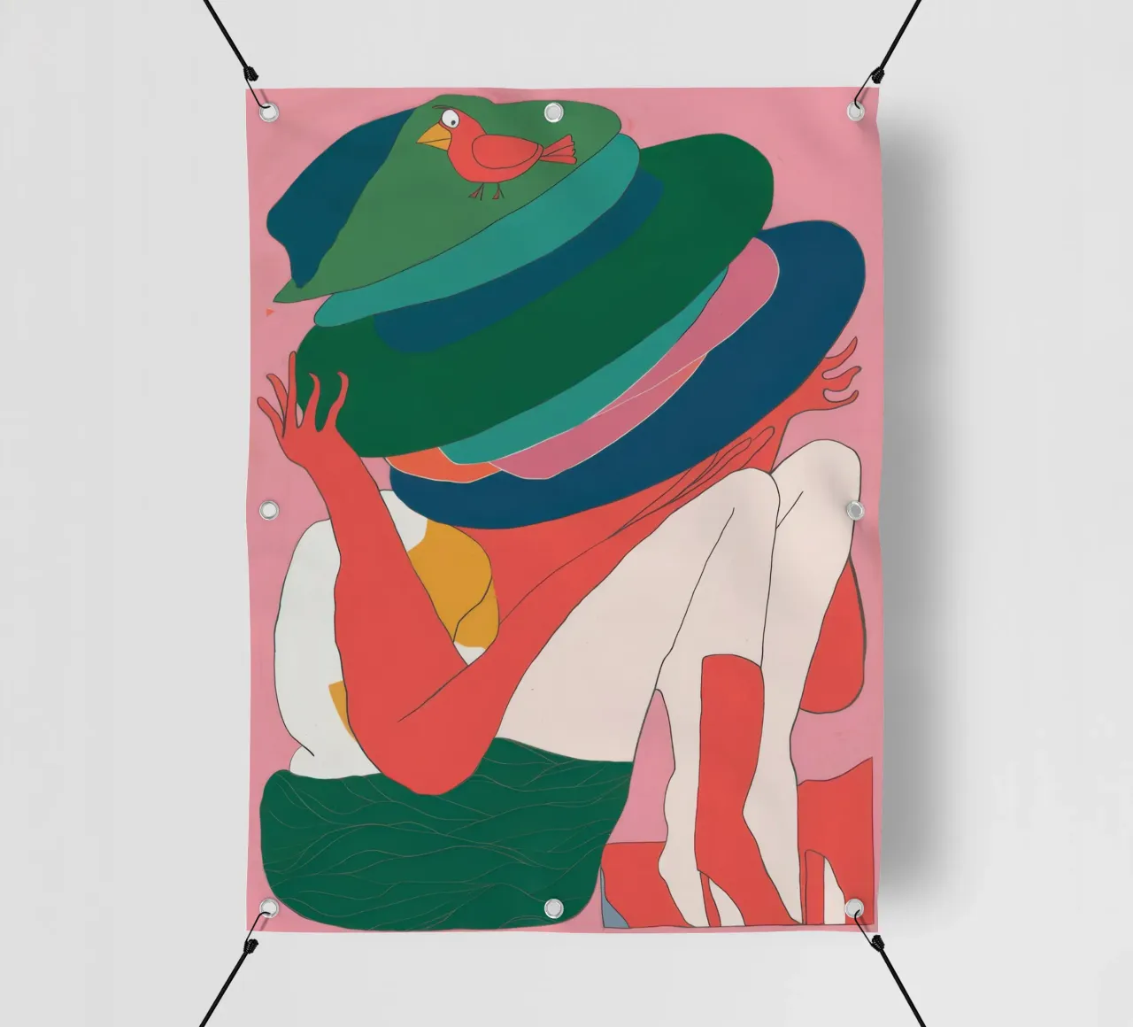 Donna dal cappello enigmatico telo in pvc da Snow Mist