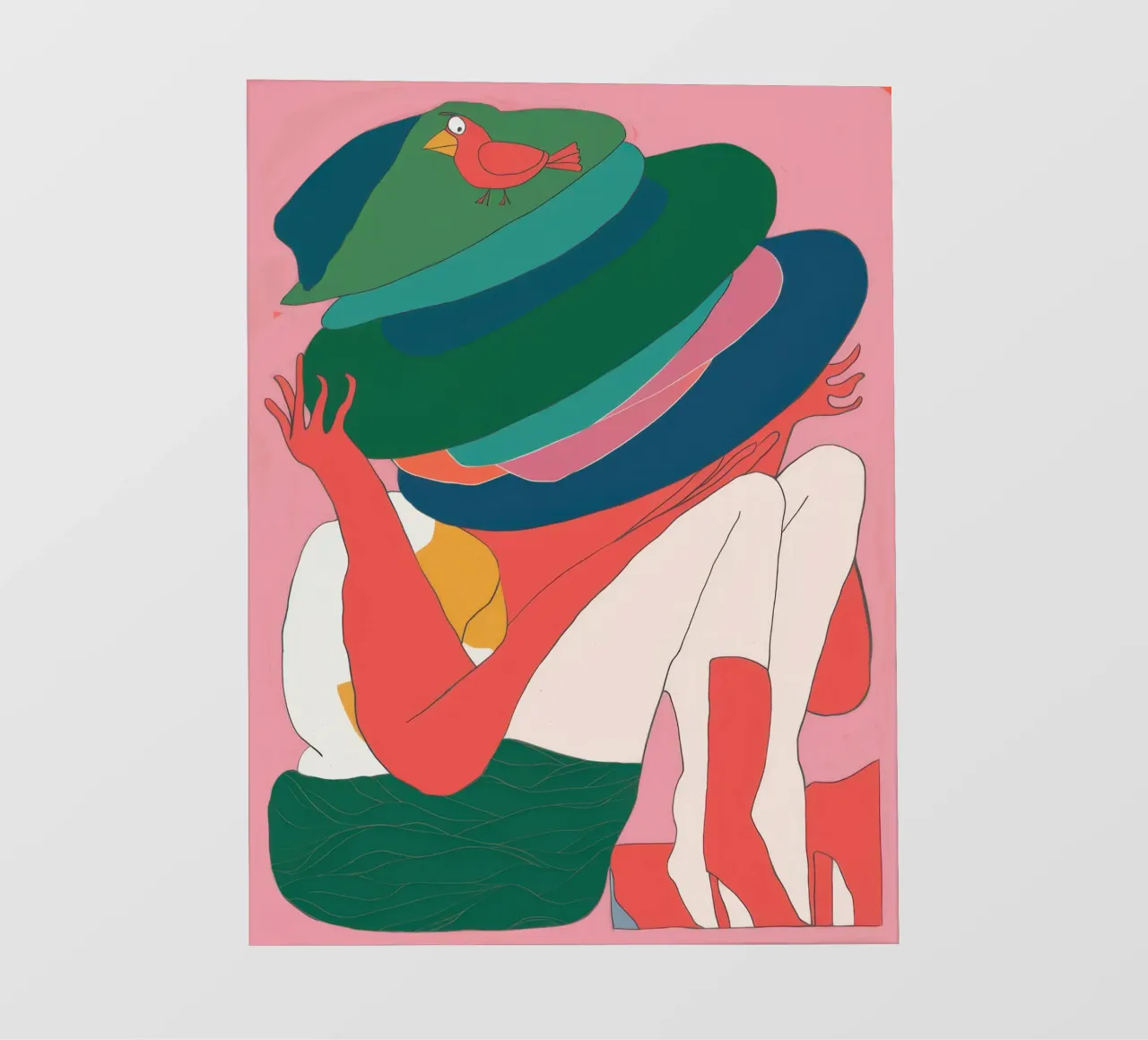 Donna dal cappello enigmatico telo in pvc da Snow Mist