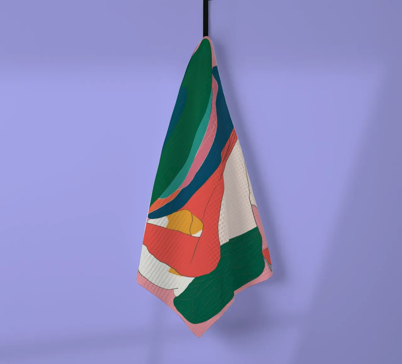 Donna dal cappello enigmatico canovaccio da cucina da Snow Mist