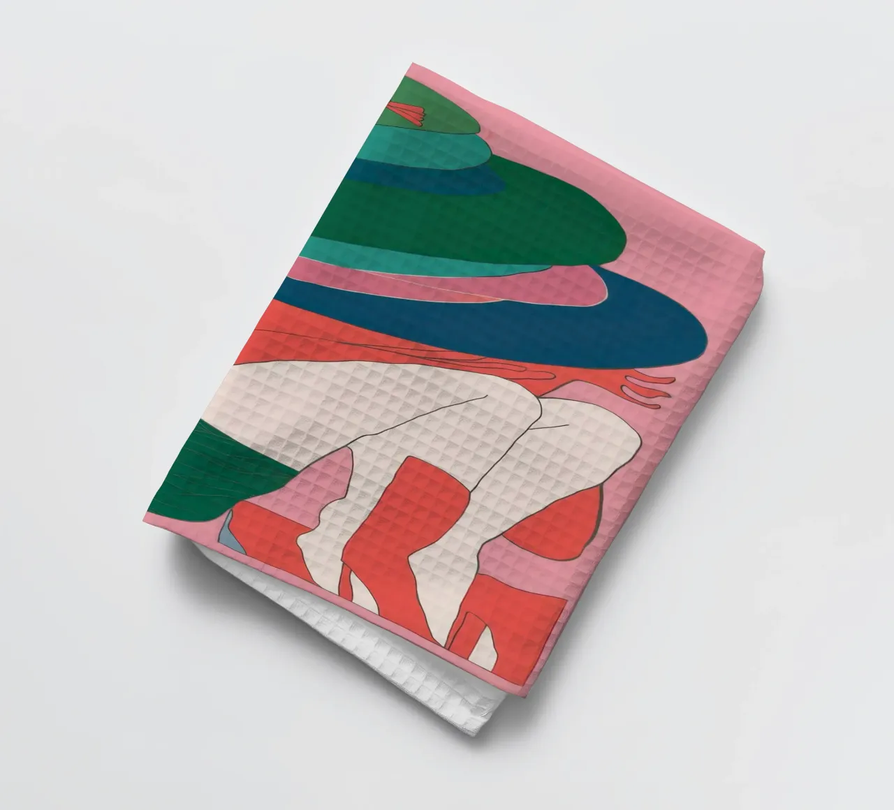 Donna dal cappello enigmatico canovaccio da cucina da Snow Mist