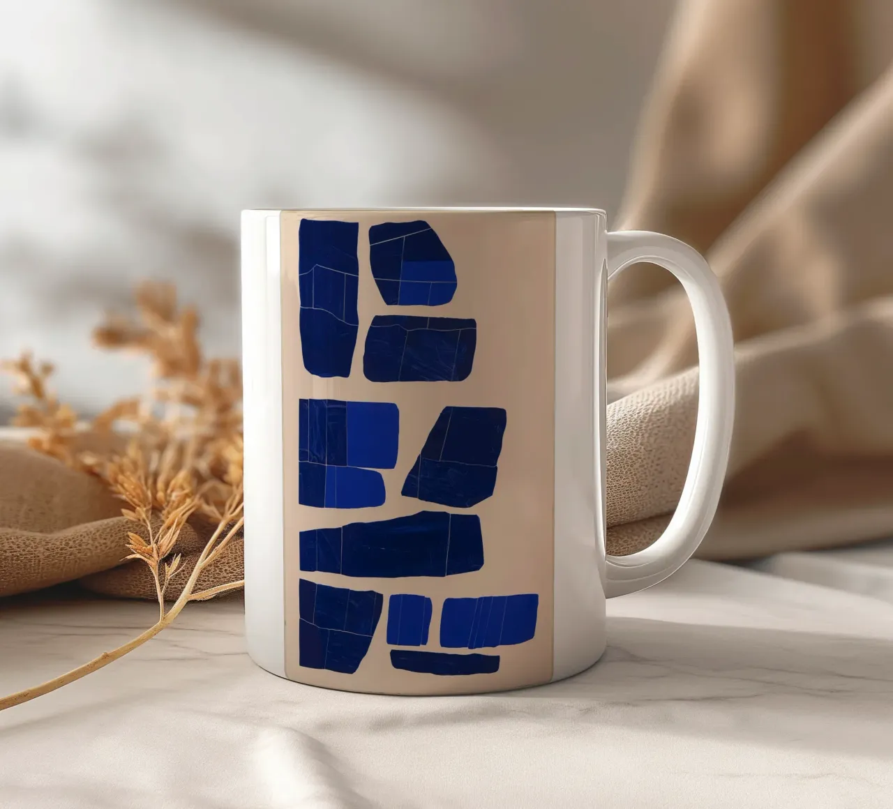 Blue angle ceramic mug by LeDieg