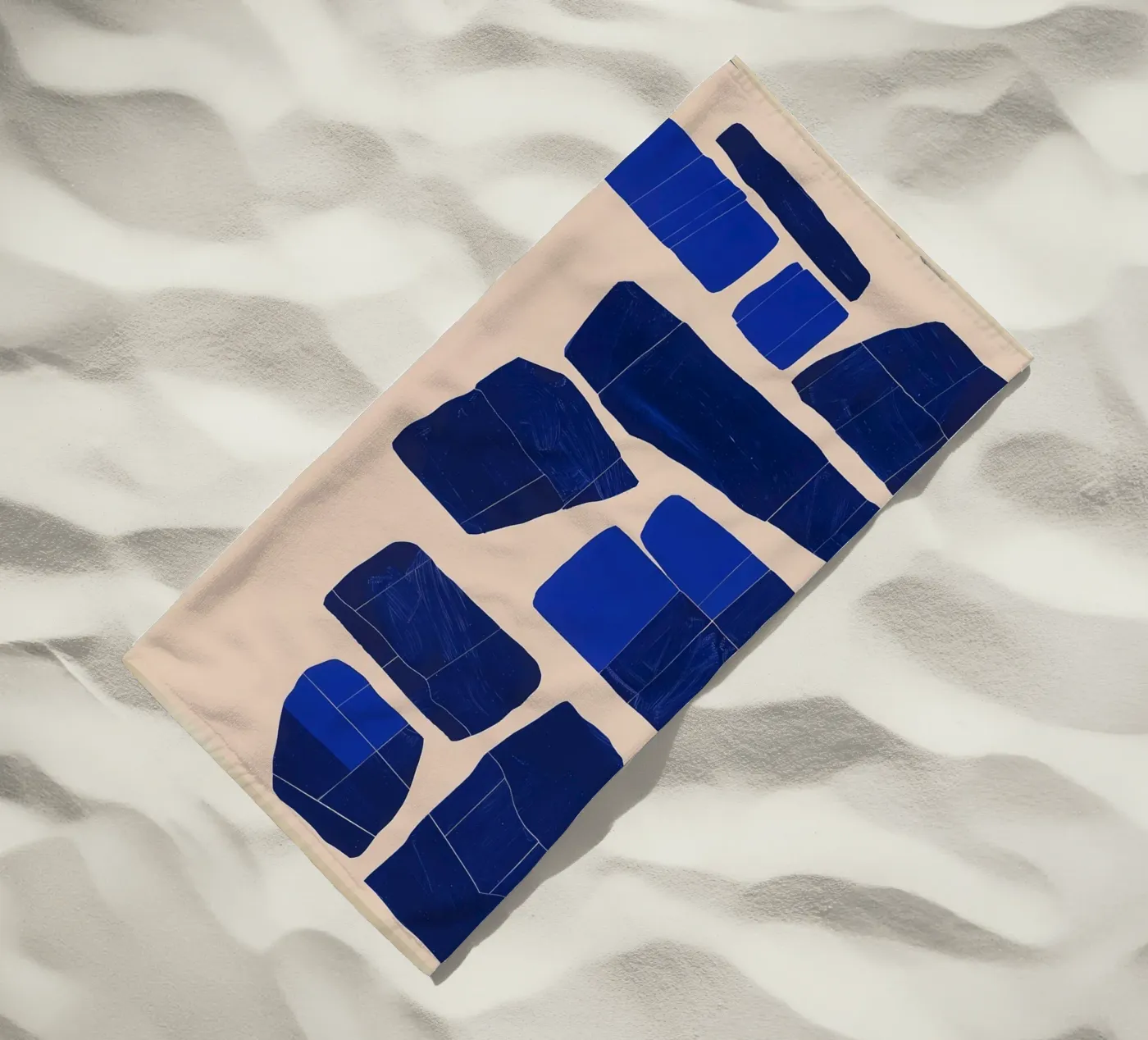 Blue angle beach towel by LeDieg