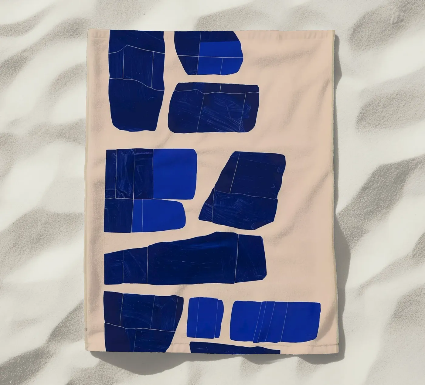 Blue angle beach towel by LeDieg