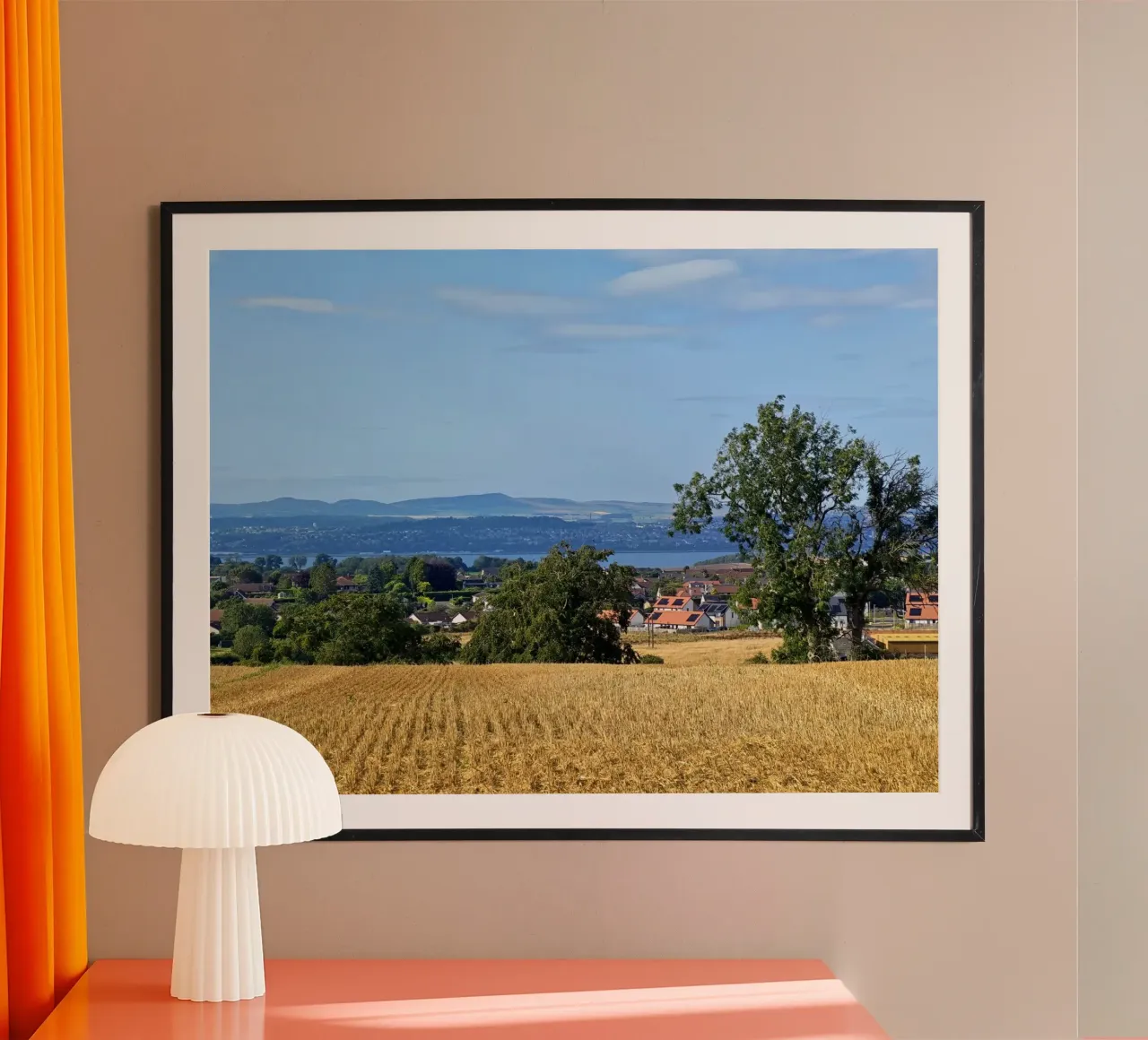 Scottish summer landscape poster con telaio in alluminio da gtobonart