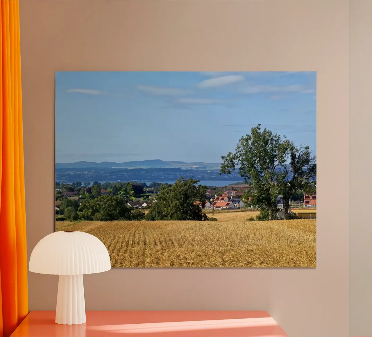 Scottish summer landscape poster con telaio in alluminio da gtobonart