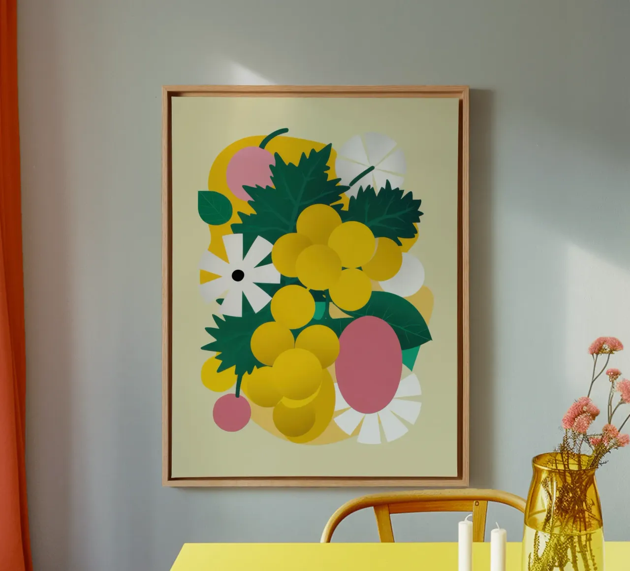 Uva e agrumi tela con Cornice a cassetta da Bruce Juice