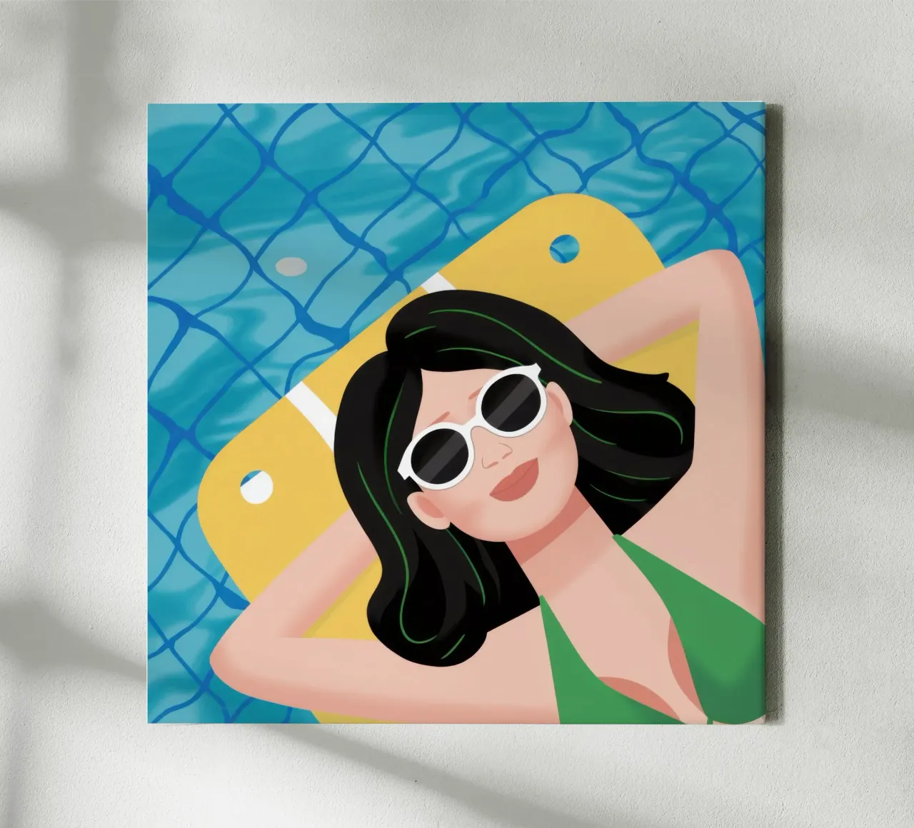 Azure Summer Repose canvas with Floater frame by Bara Suara