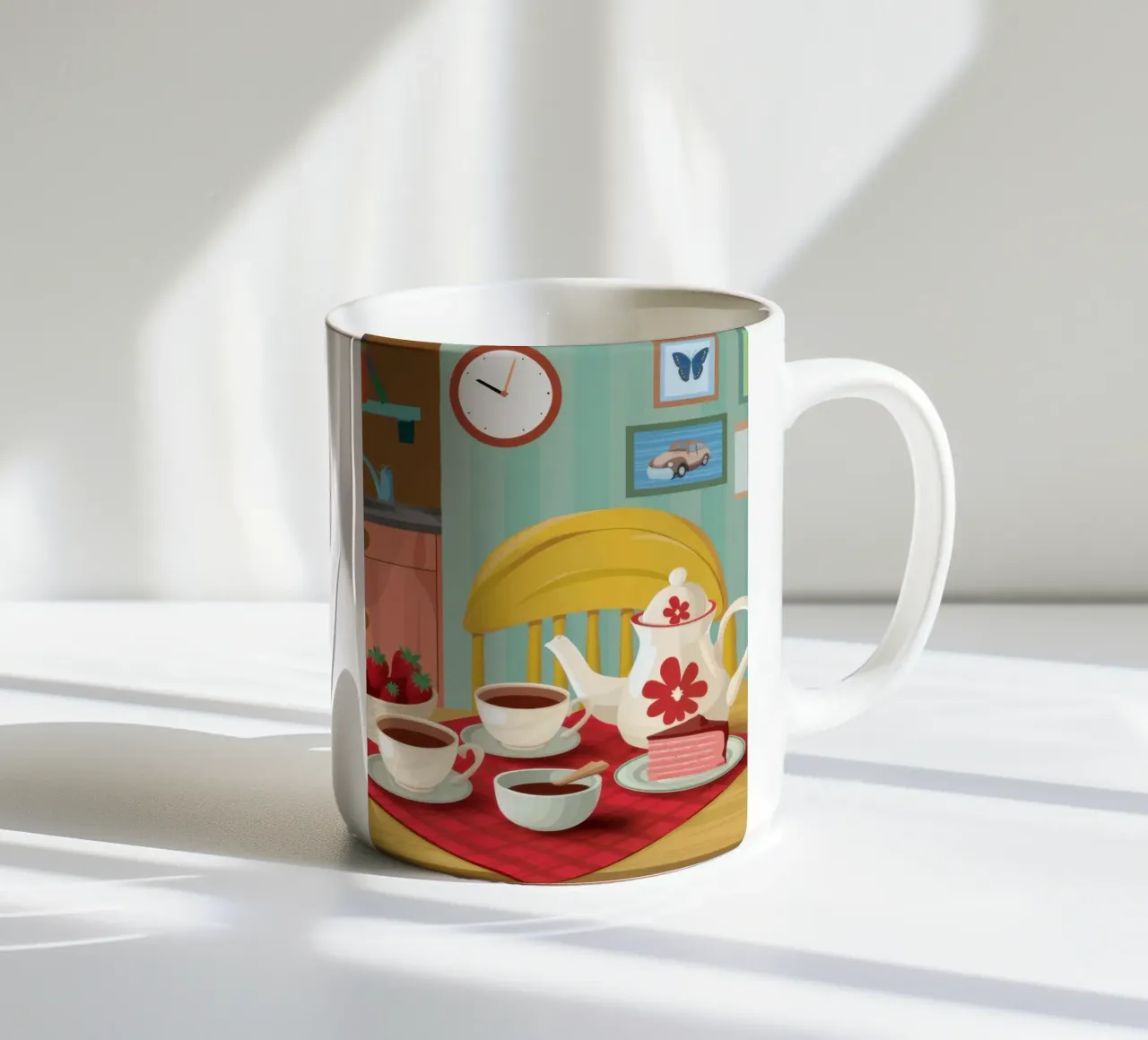 Ora del tè con le banane tazza in ceramica da Snow Mist