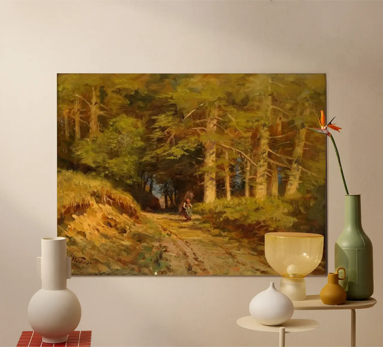 bellissimo viaggio della donna della foresta poster da pleceng shope