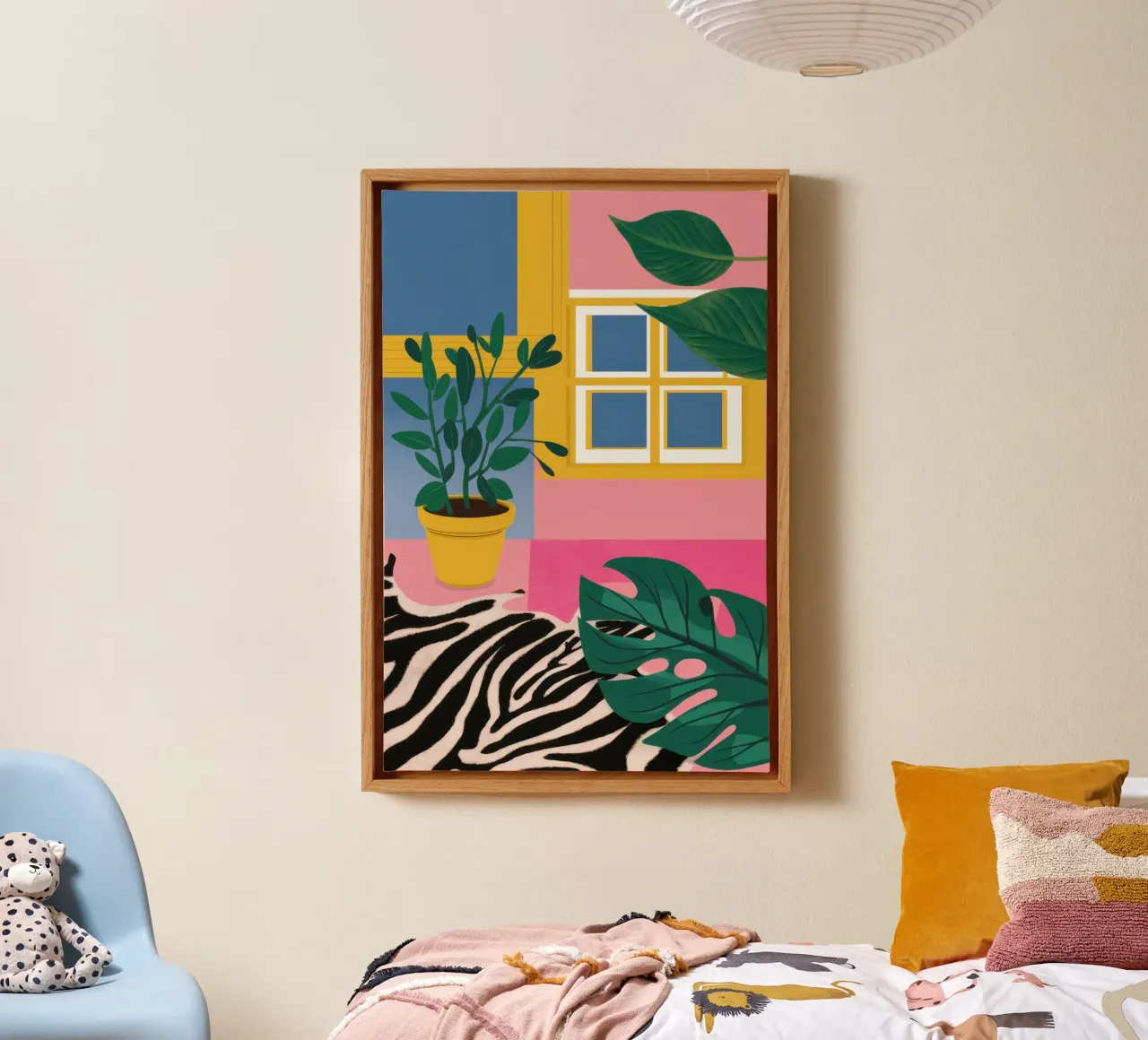 Dagdroom met zebraprint canvas met Baklijst van Bara Suara