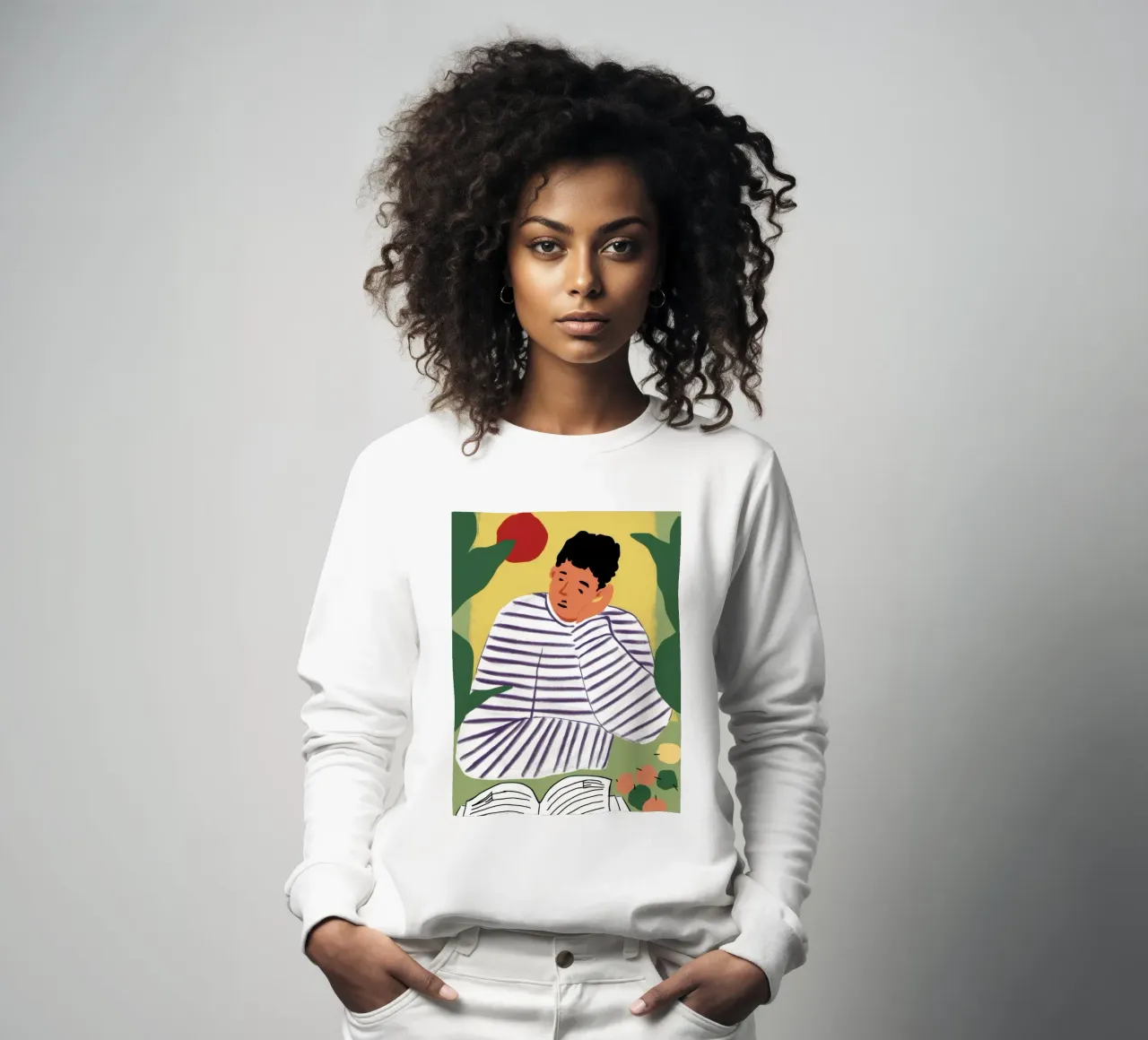 Lettore di camicie a righe felpa da Snow Mist