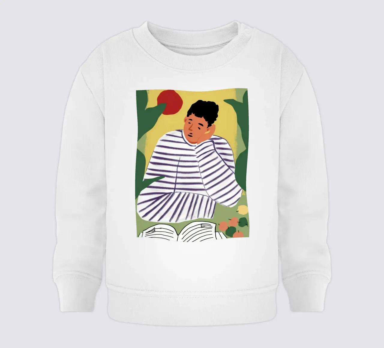 Lettore di camicie a righe felpa neonato da Snow Mist