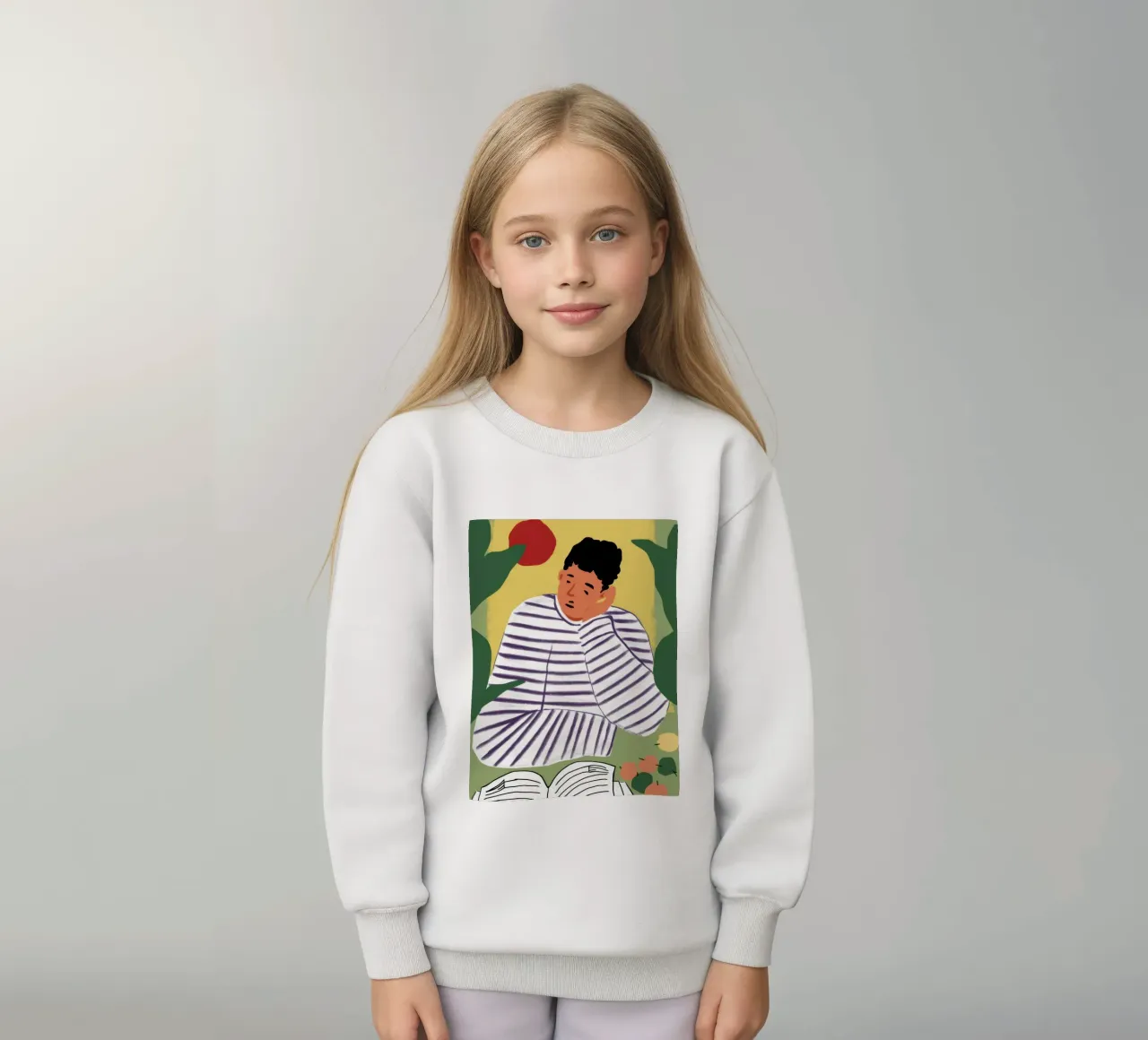 Lettore di camicie a righe felpa bambino da Snow Mist