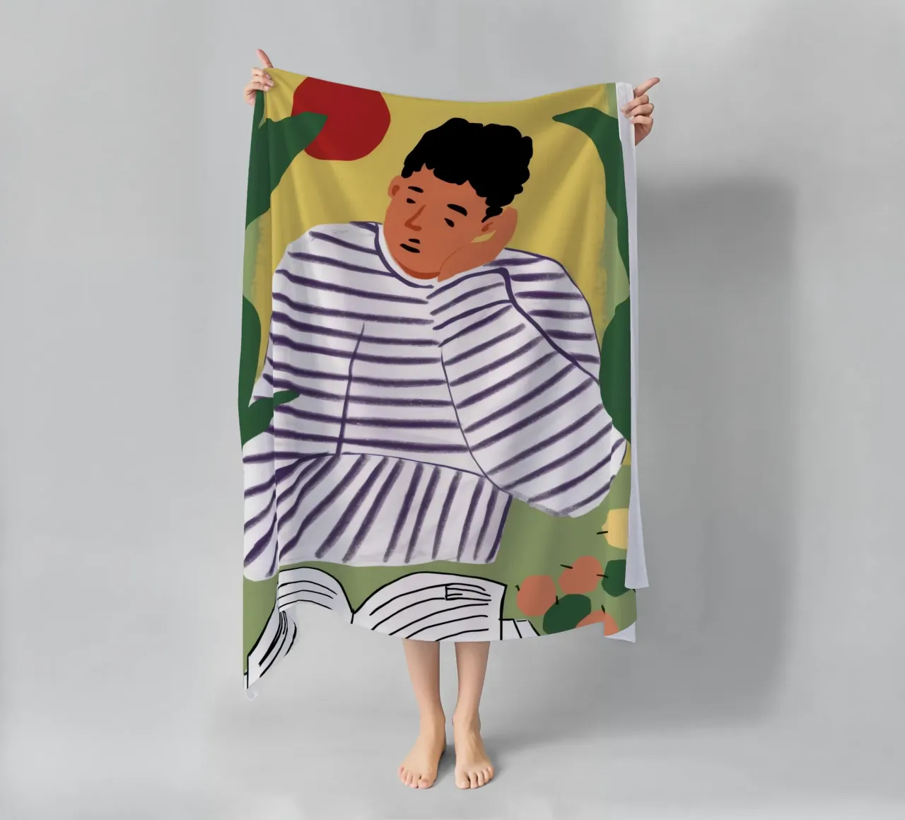 Lettore di camicie a righe telo mare da Snow Mist