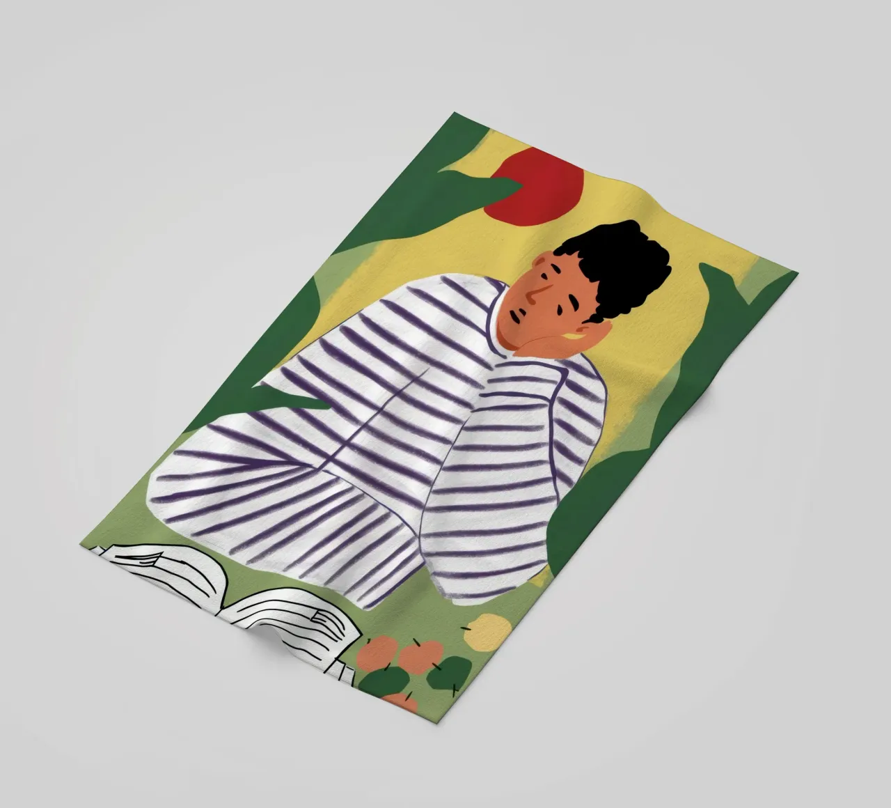 Lettore di camicie a righe telo mare da Snow Mist