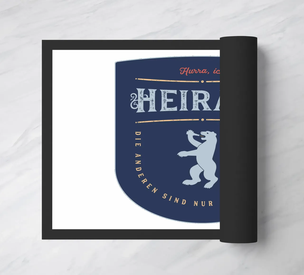 Hurra, ich heirate! zerbino da Black Sign Artwork