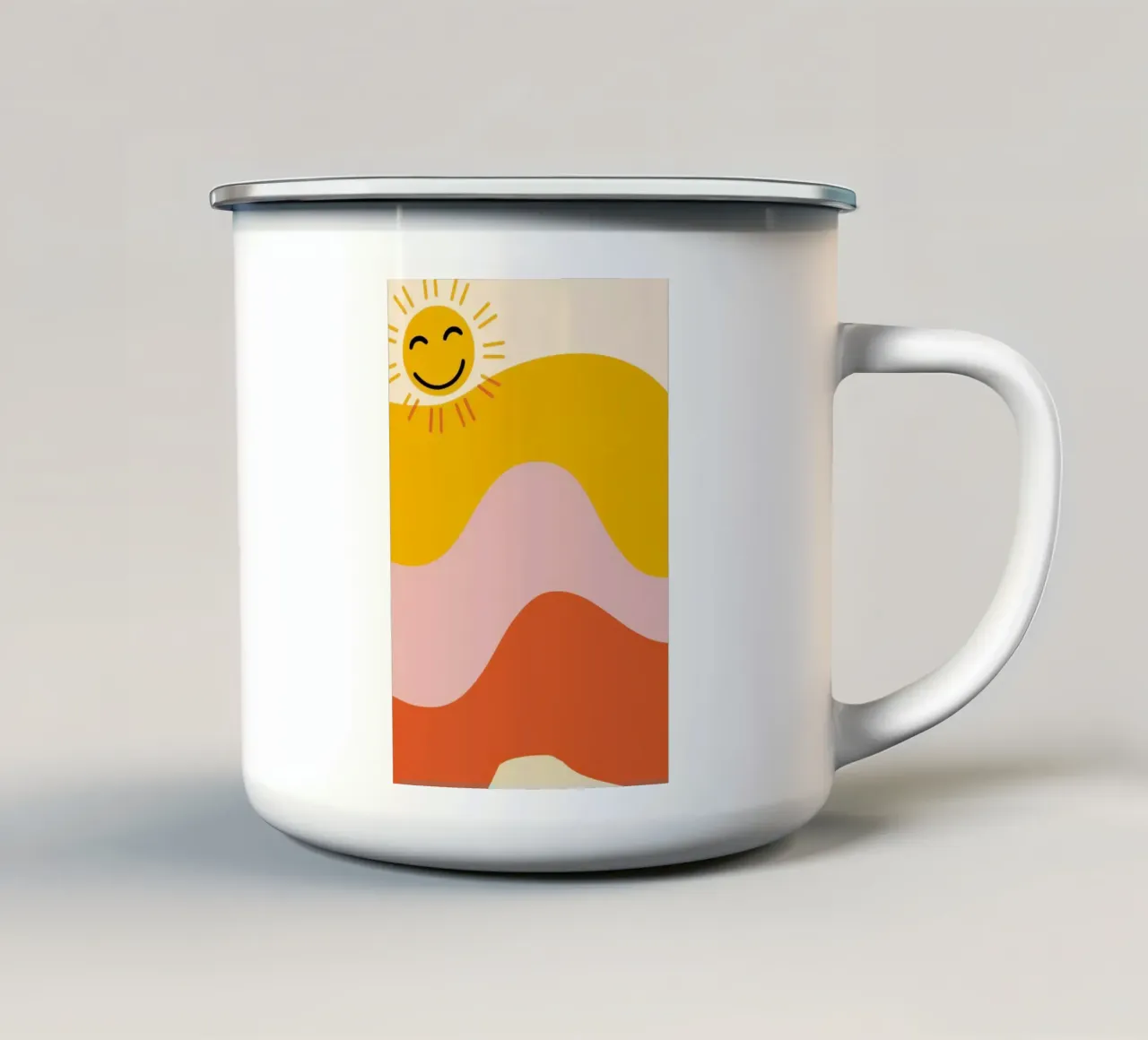 Gioia ondulata del sole tazza in smalto da Bruce Juice