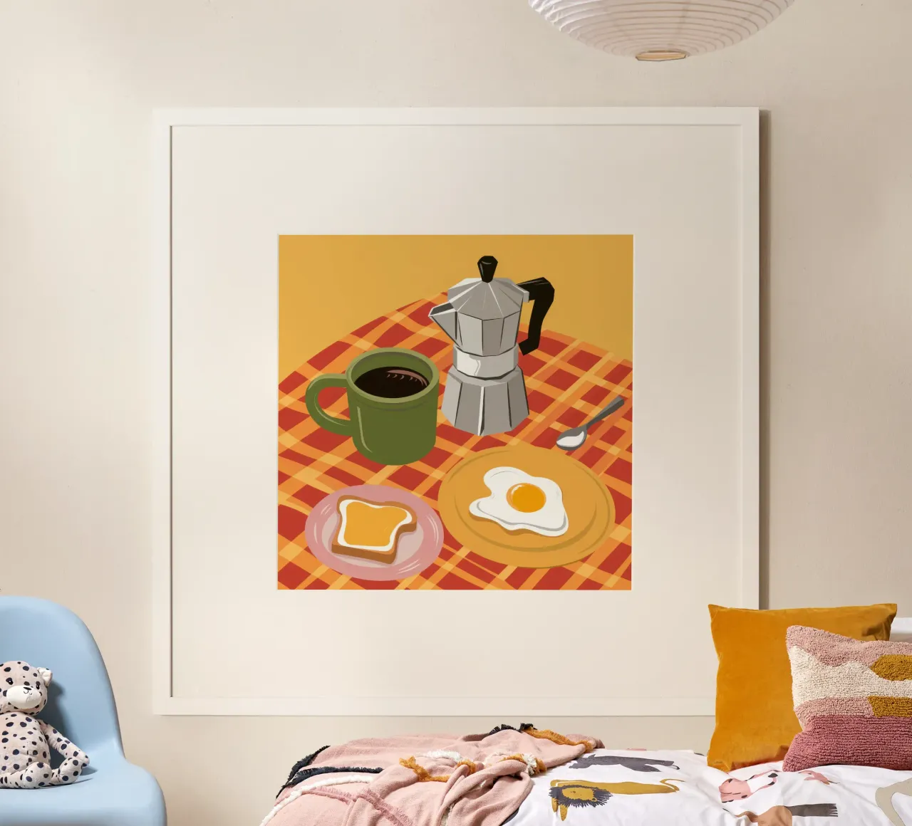 Accogliente colazione mattutina poster con telaio in plastica da Astra Mist