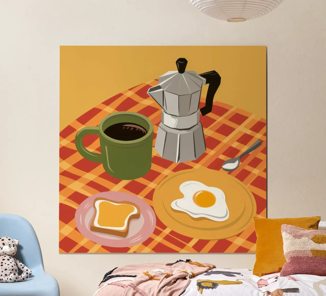 Accogliente colazione mattutina poster con telaio in plastica da Astra Mist