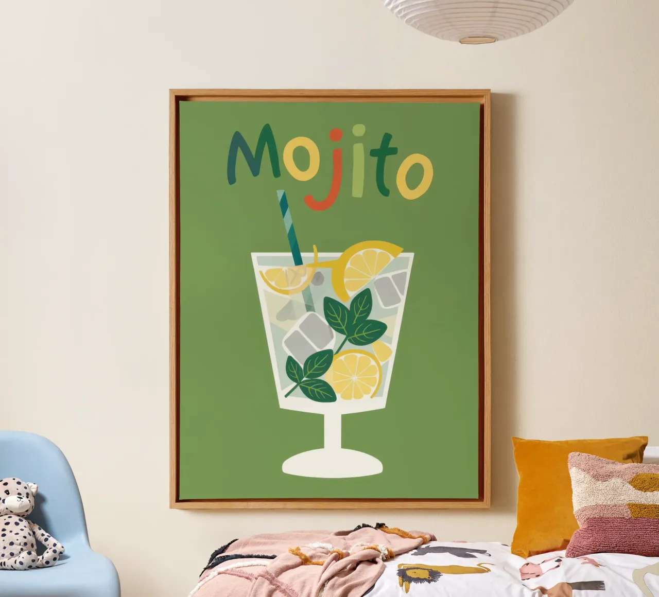 Mojito Pop fresco tela con Cornice a cassetta da Snow Mist