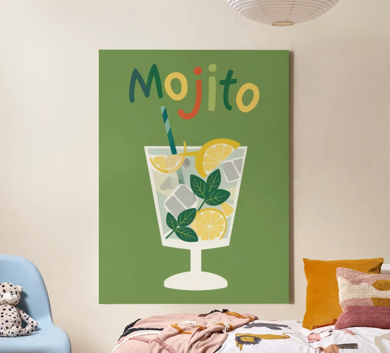 Mojito Pop fresco tela con Cornice a cassetta da Snow Mist