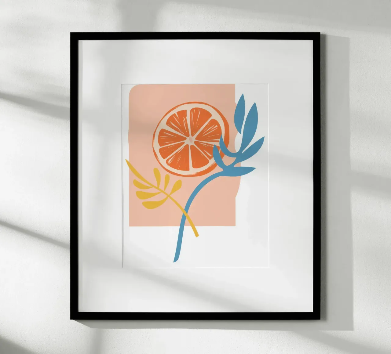 Decostruzione della fetta di agrumi poster con telaio in alluminio da Bara Suara