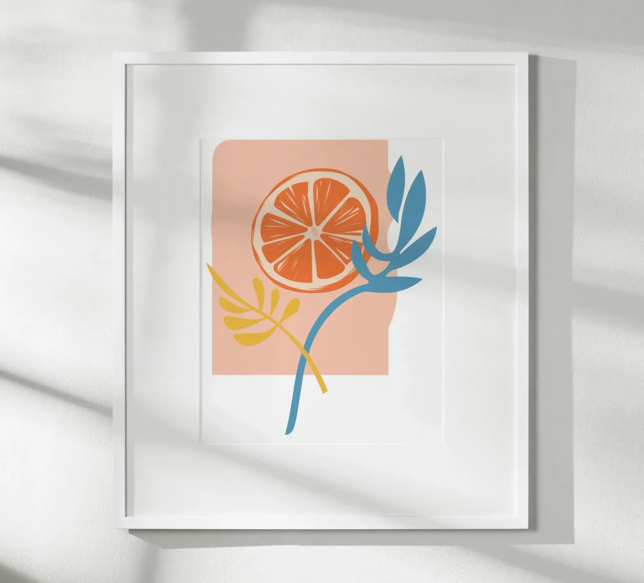 Decostruzione della fetta di agrumi poster con telaio in alluminio da Bara Suara