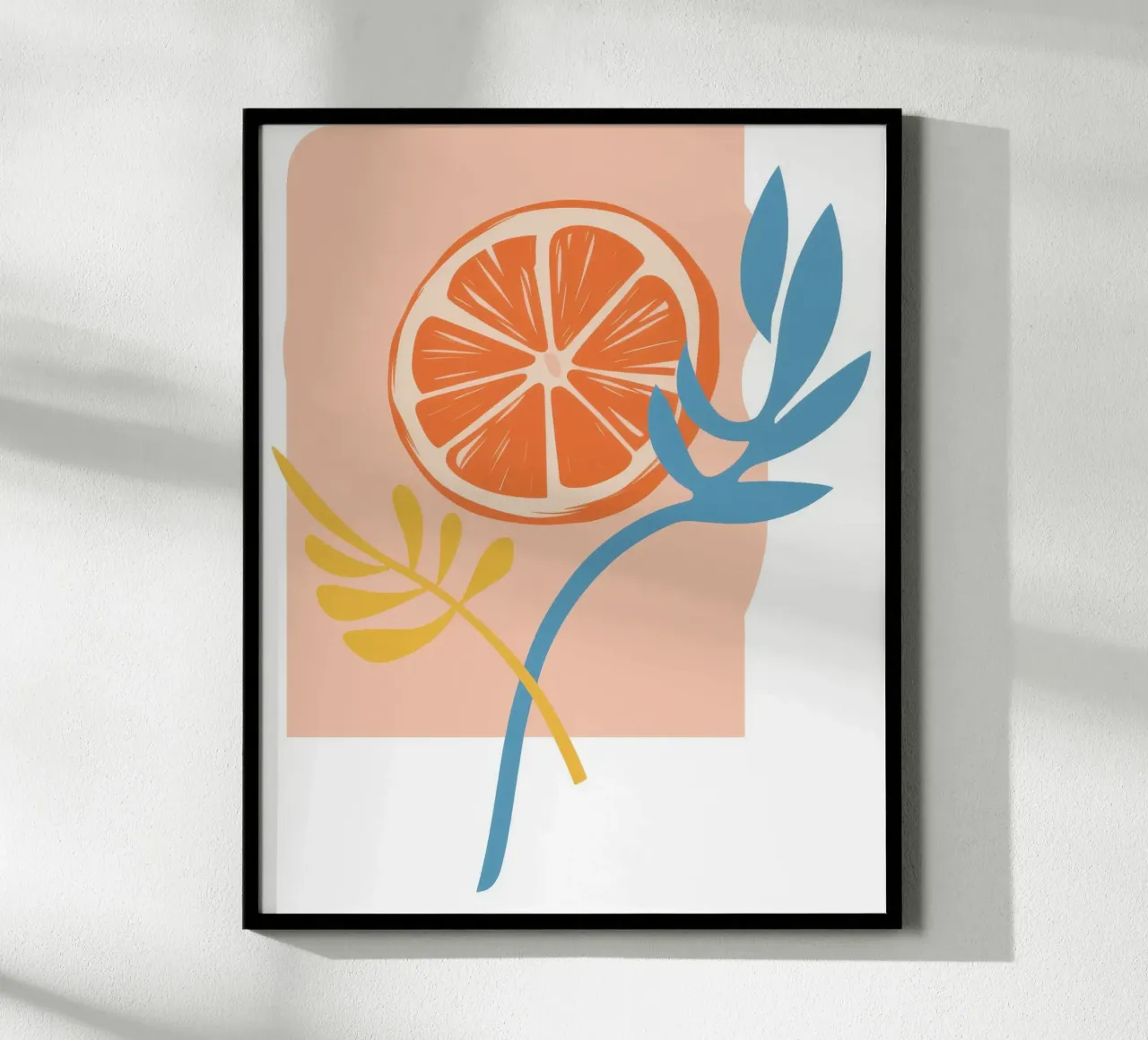 Decostruzione della fetta di agrumi poster con telaio in alluminio da Bara Suara