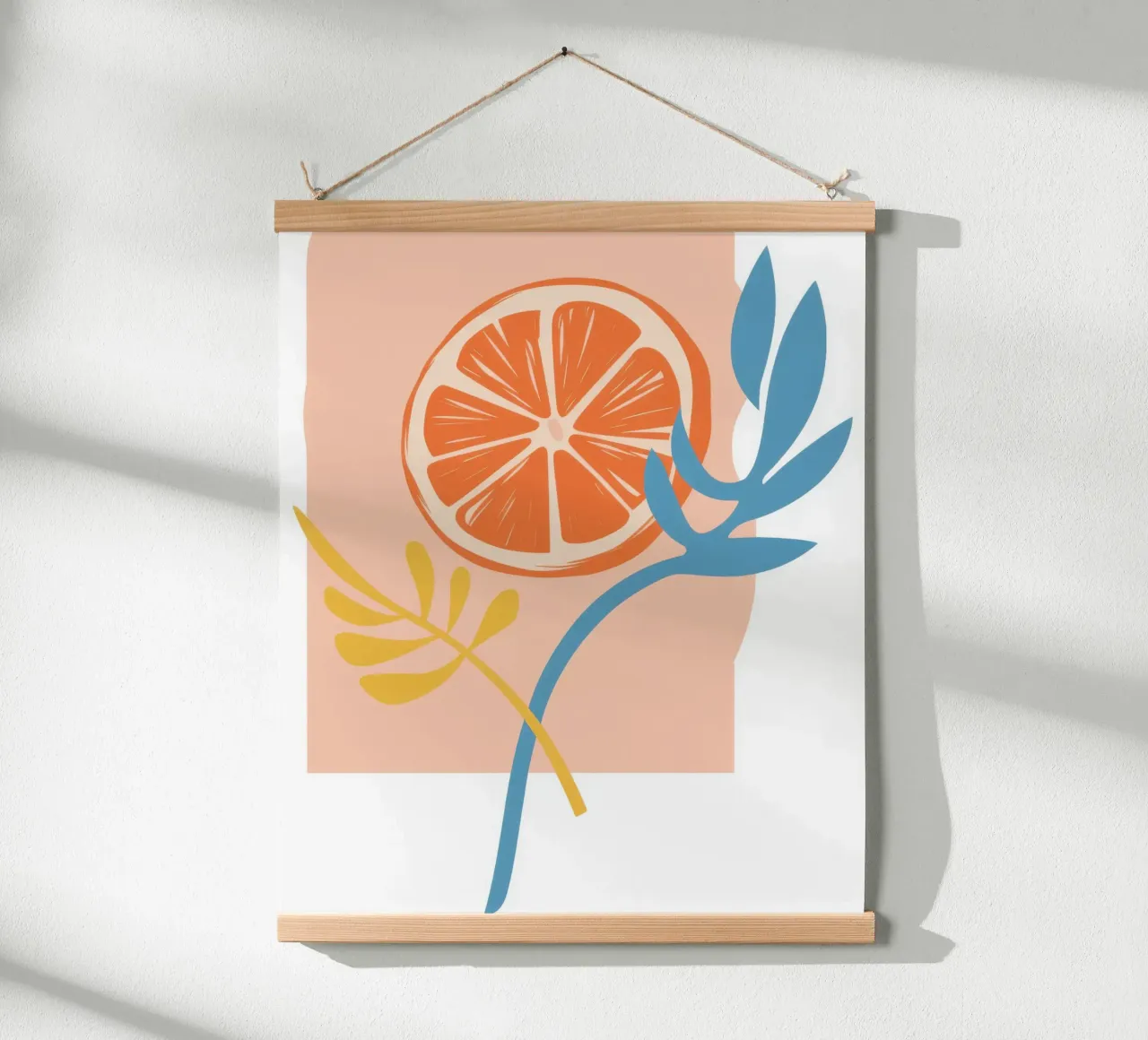 Decostruzione della fetta di agrumi poster con telaio in alluminio da Bara Suara