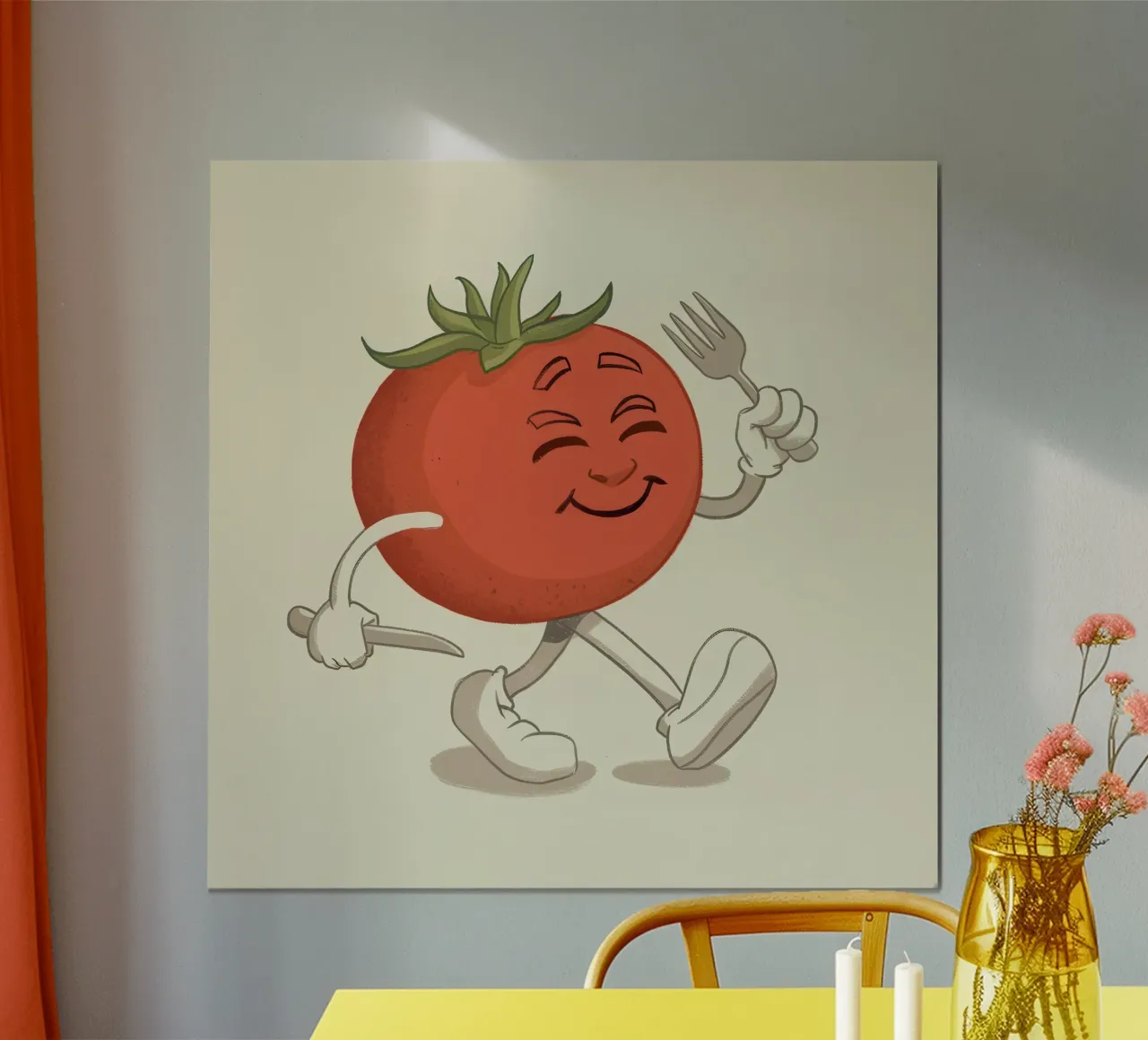 Pomodoro da passeggio allegro poster con telaio in plastica da Astra Mist