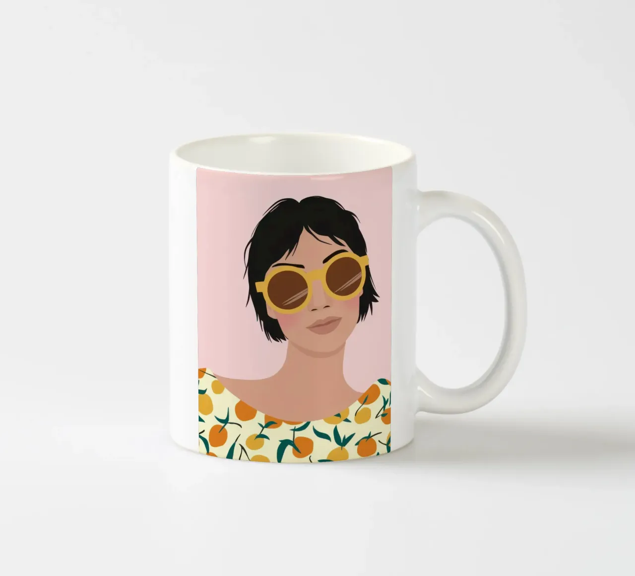 Fiori d'arancio chic tazza in ceramica da Snow Mist