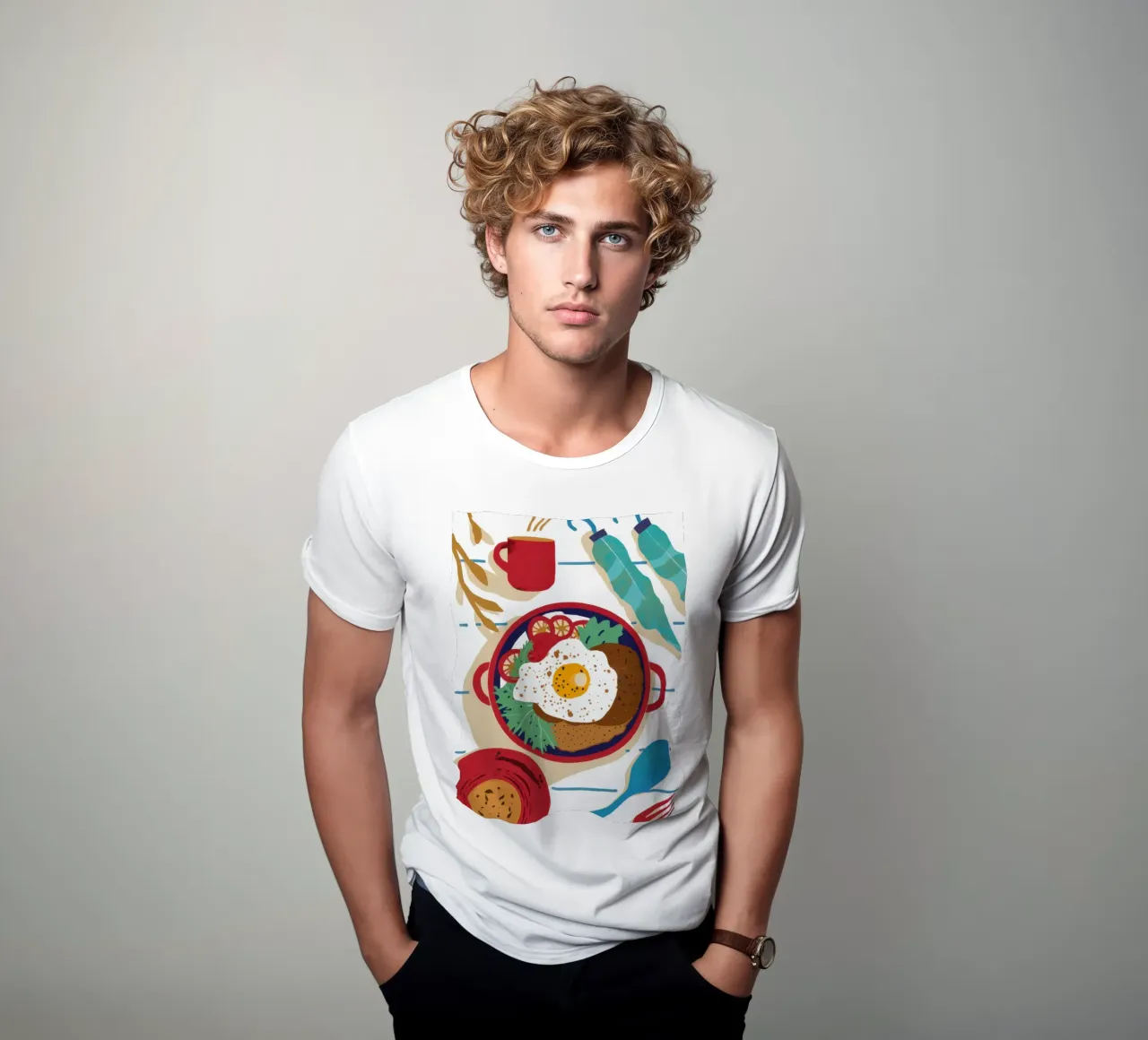 Colazione con piatto unico t-shirt da Snow Mist