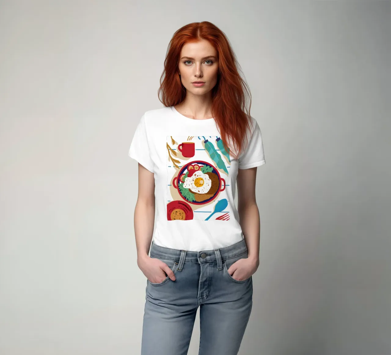 Colazione con piatto unico t-shirt da Snow Mist