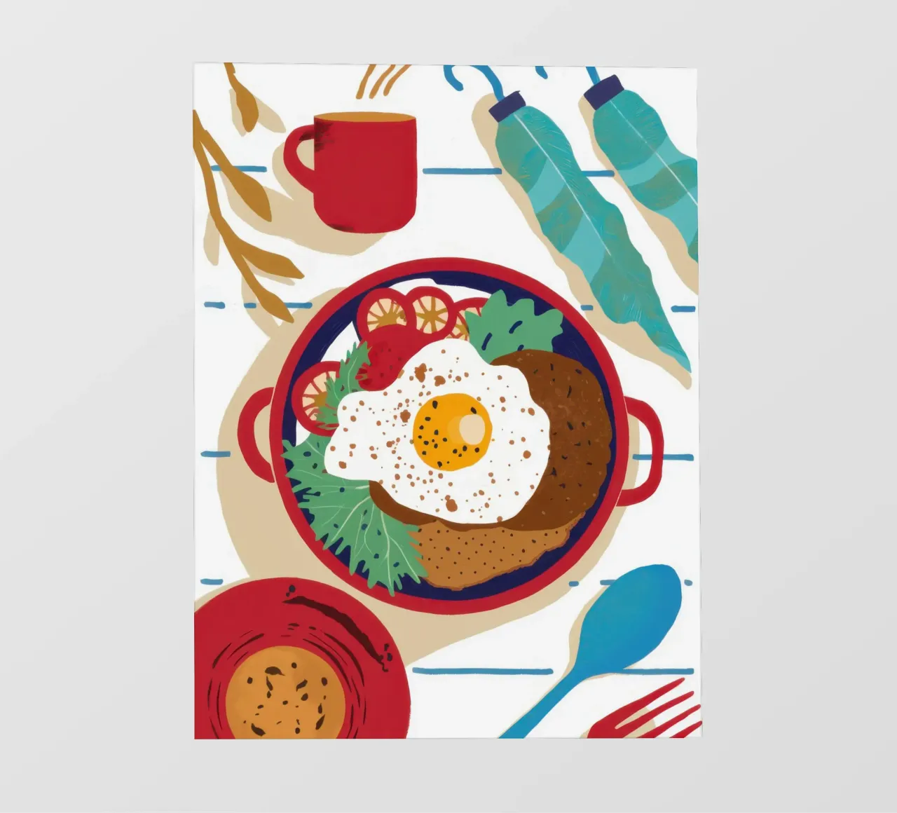 Colazione con piatto unico telo in pvc da Snow Mist