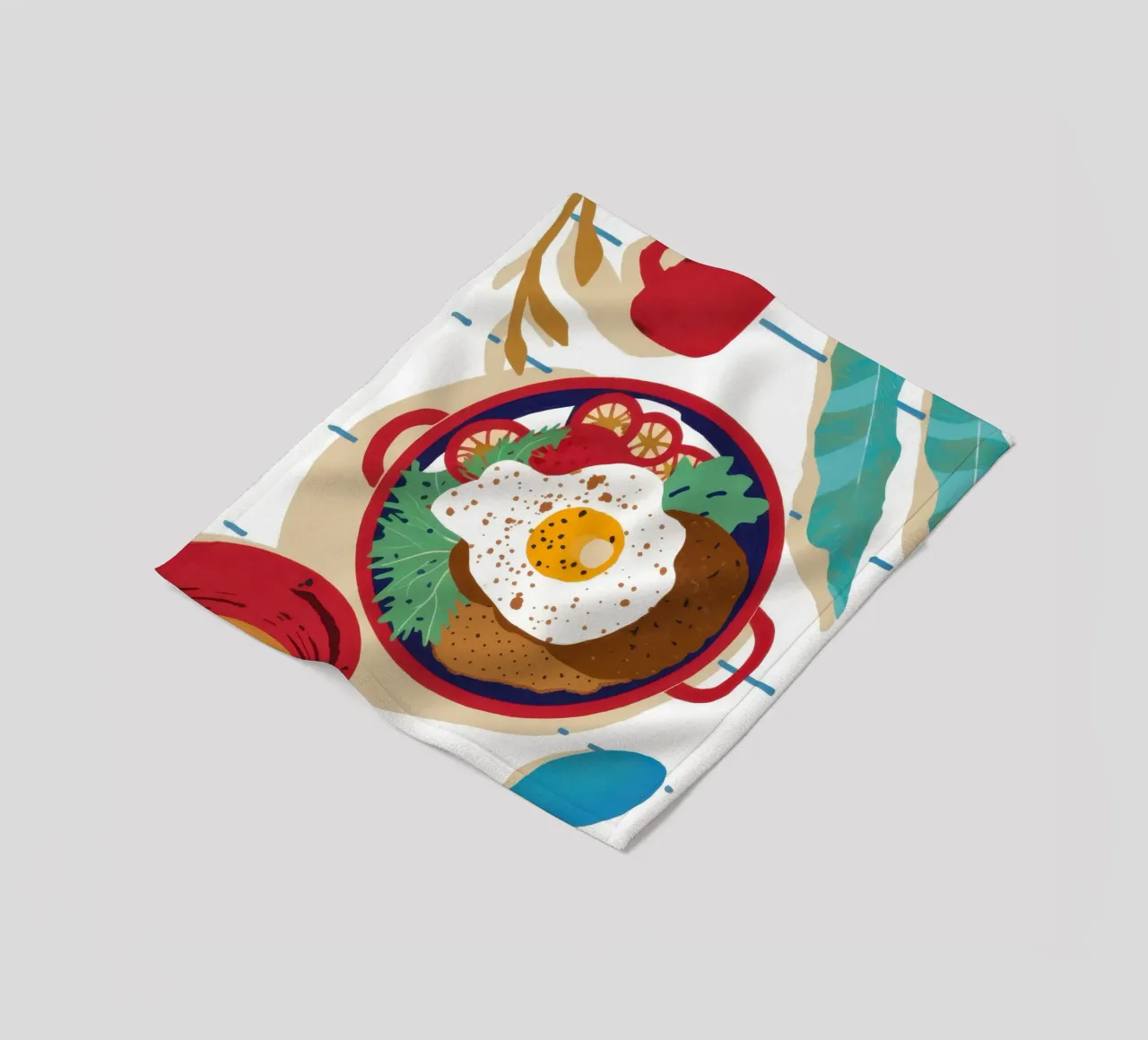 Colazione con piatto unico coperta in pile da Snow Mist