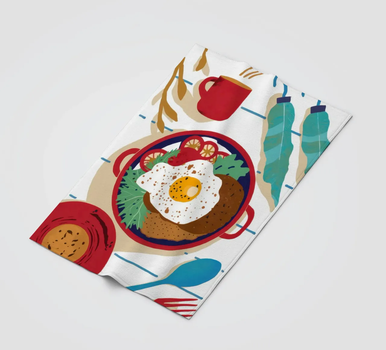 Colazione con piatto unico coperta in pile da Snow Mist