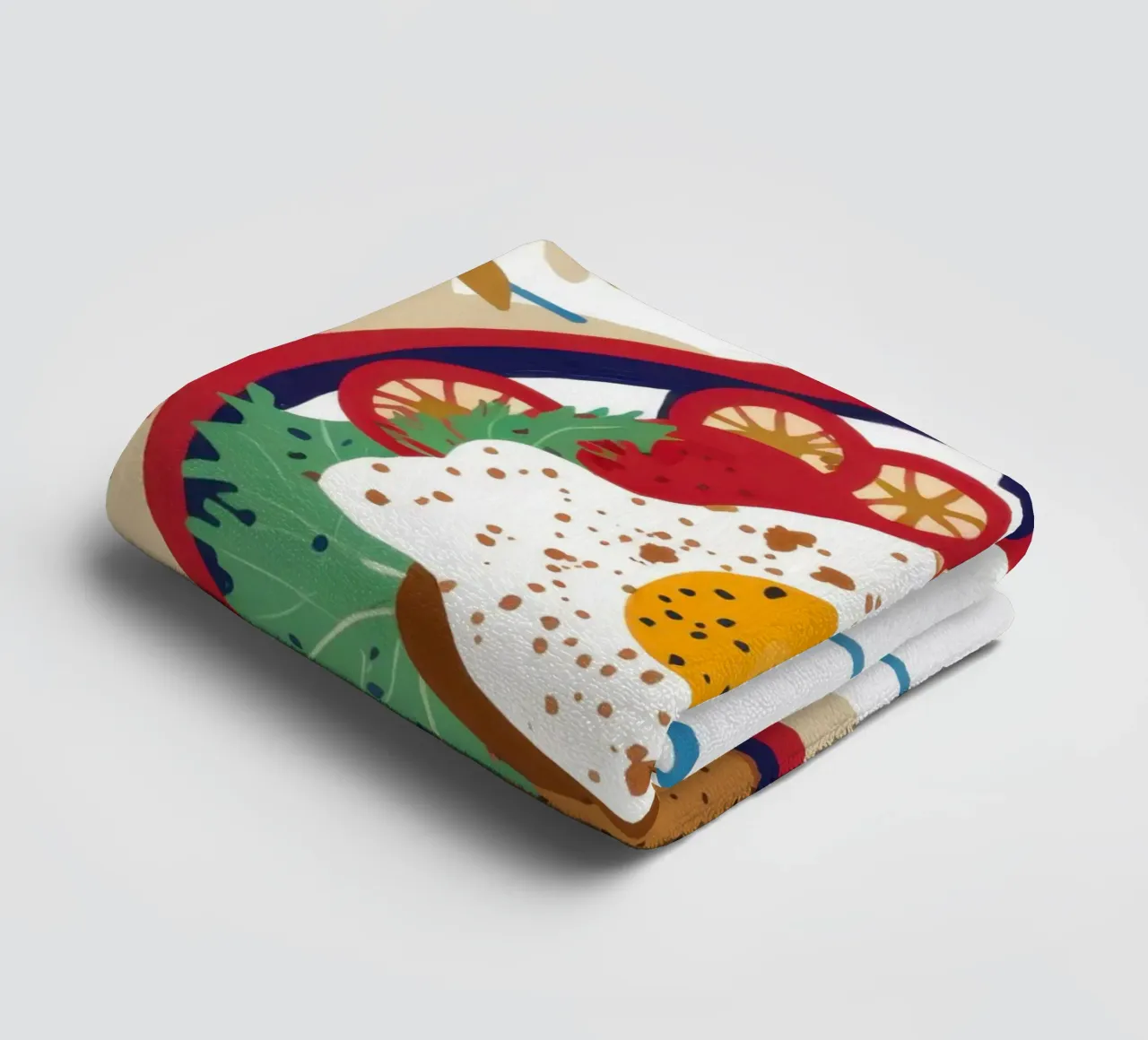 Colazione con piatto unico asciugamano da bagno da Snow Mist