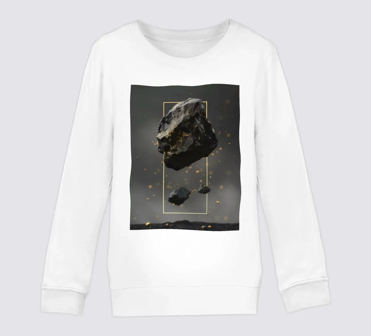 Black Rock golden rectangle felpa bambino da LeDieg