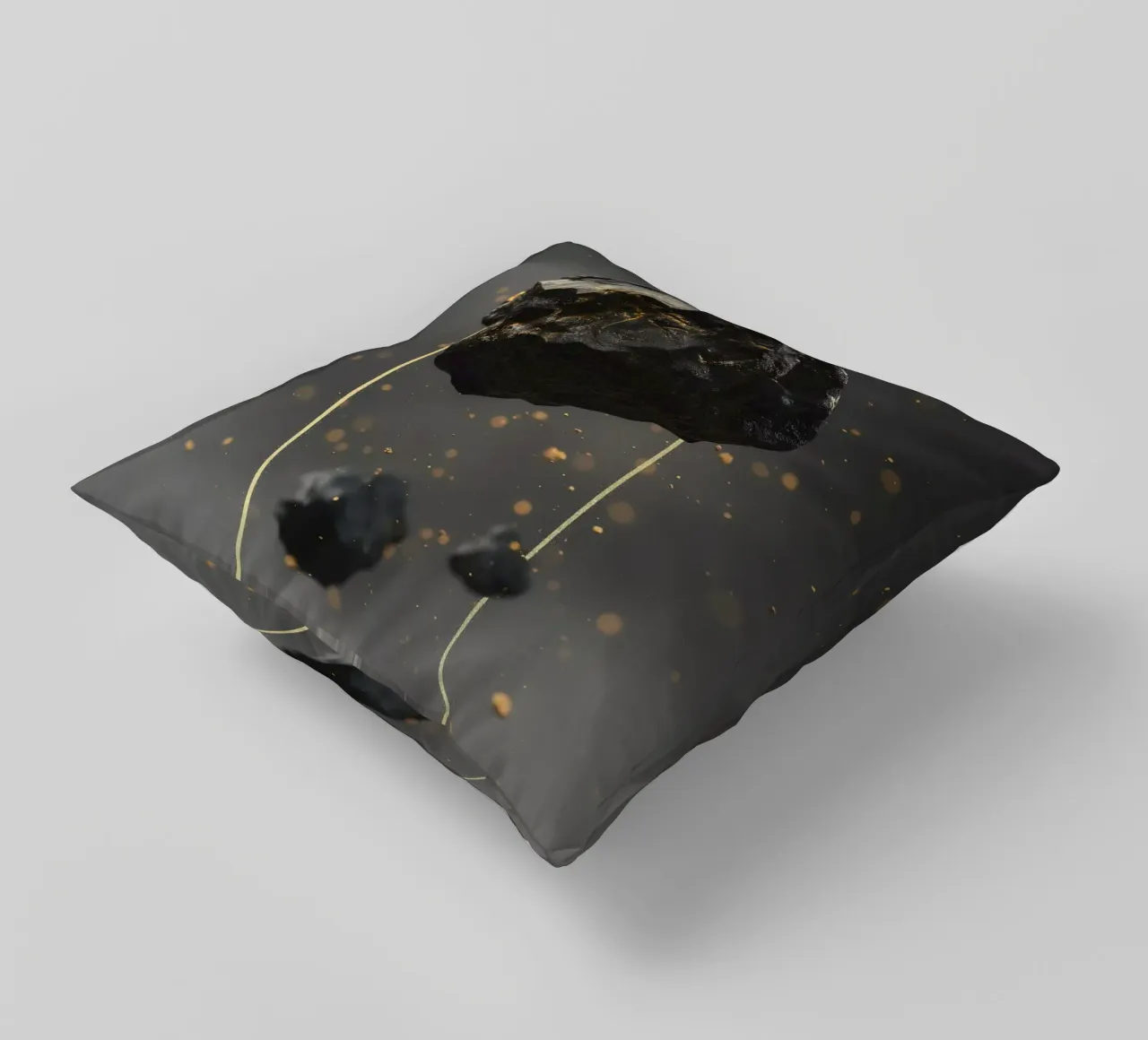 Black Rock golden rectangle cuscino da LeDieg