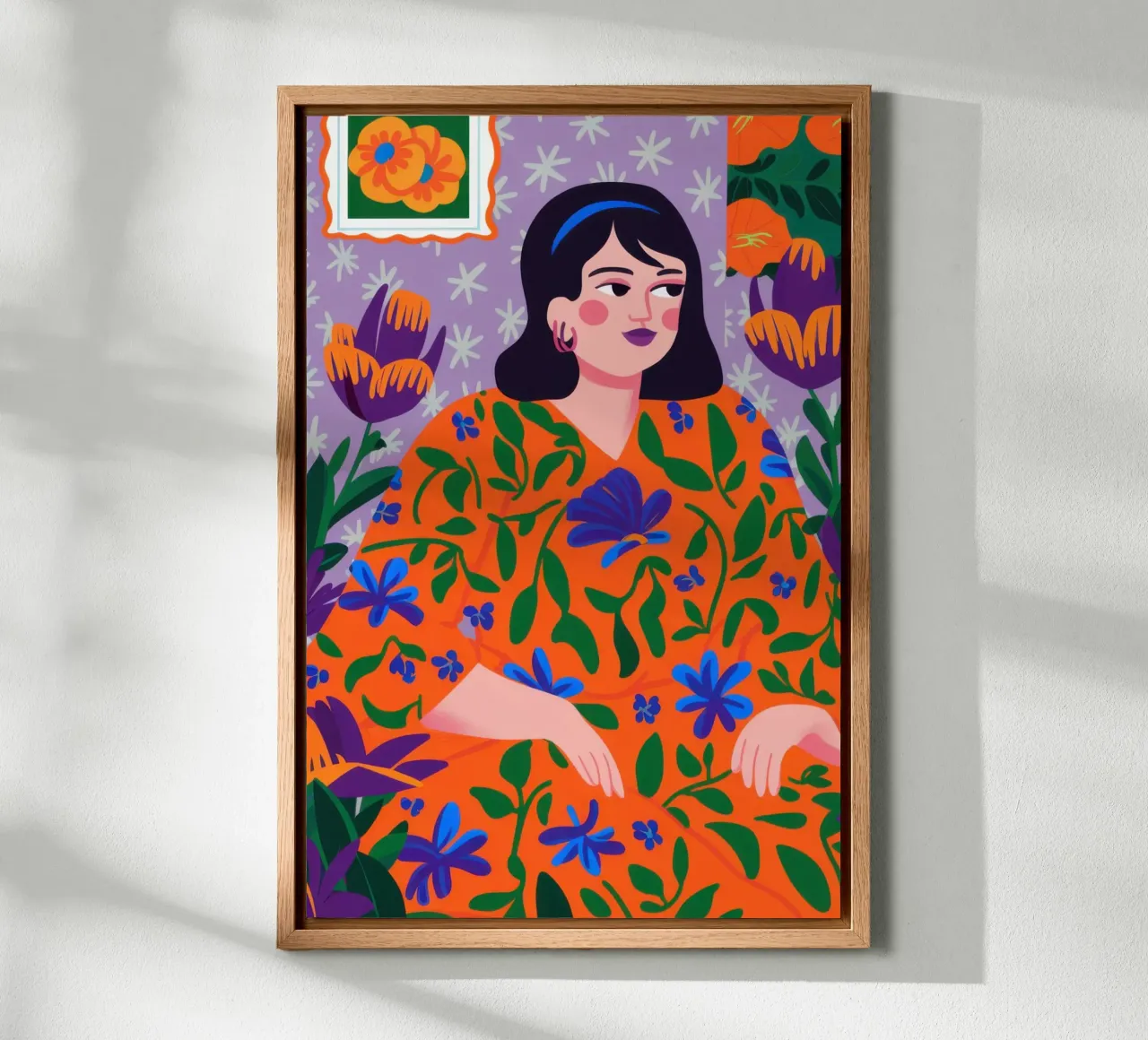 Tulip Field Dreamer canvas with Floater frame by Bruce Juice