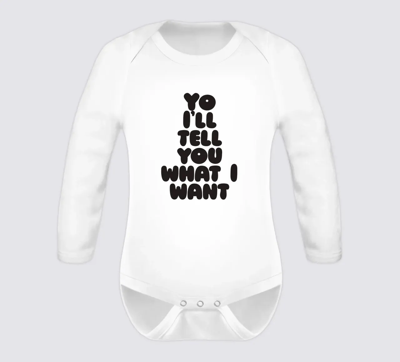 Wannabee I long-sleeve baby romper by Verplanungsagentur
