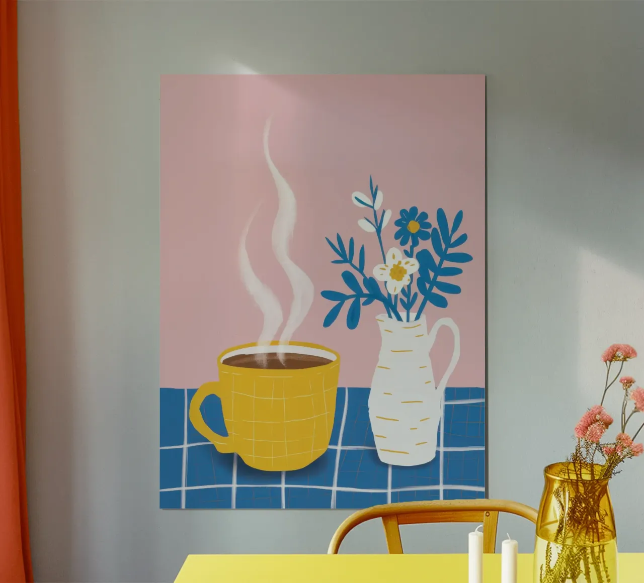 Mattina Serenity poster con telaio in alluminio da Autumn Season
