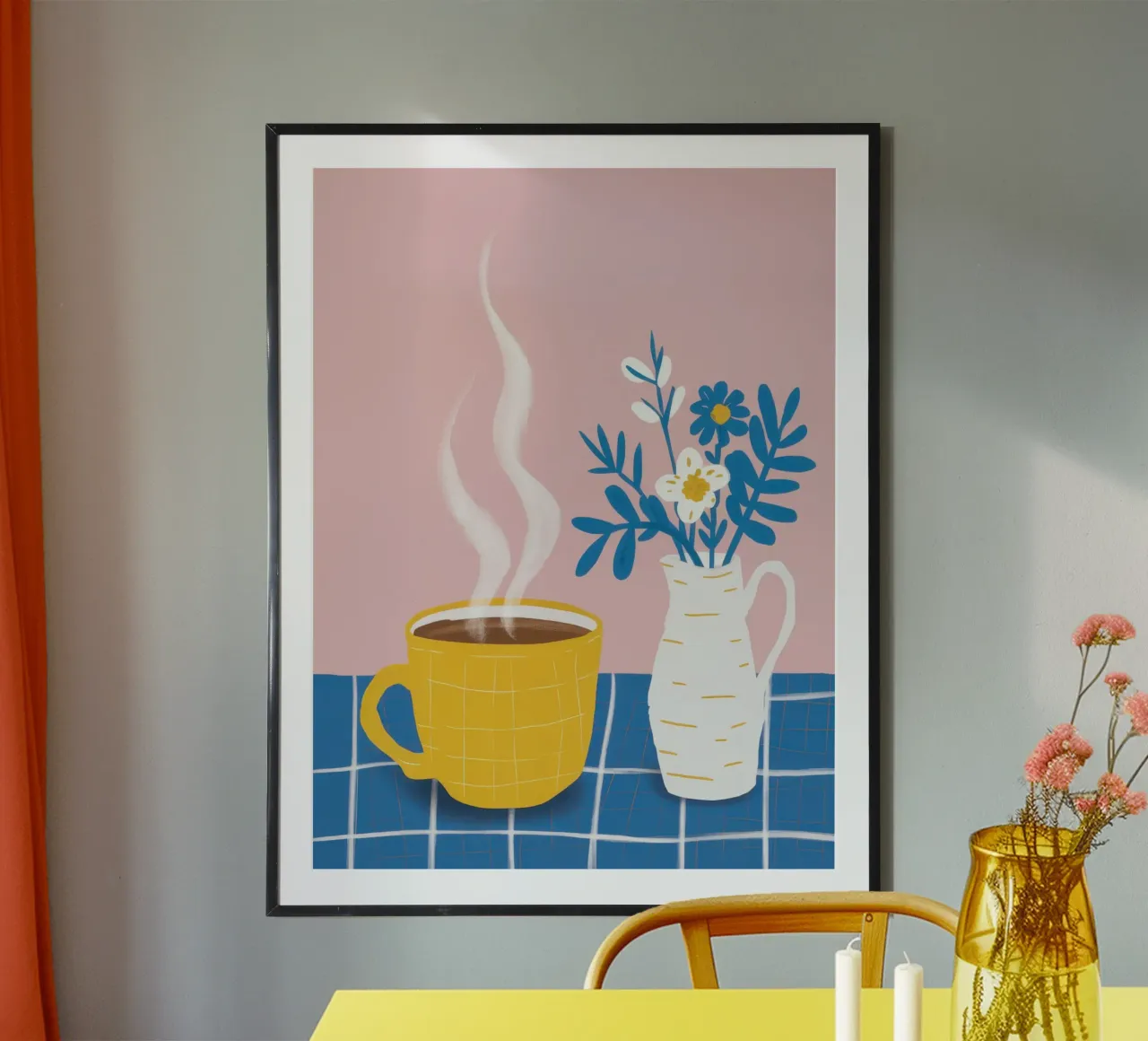 Mattina Serenity poster con telaio in alluminio da Autumn Season