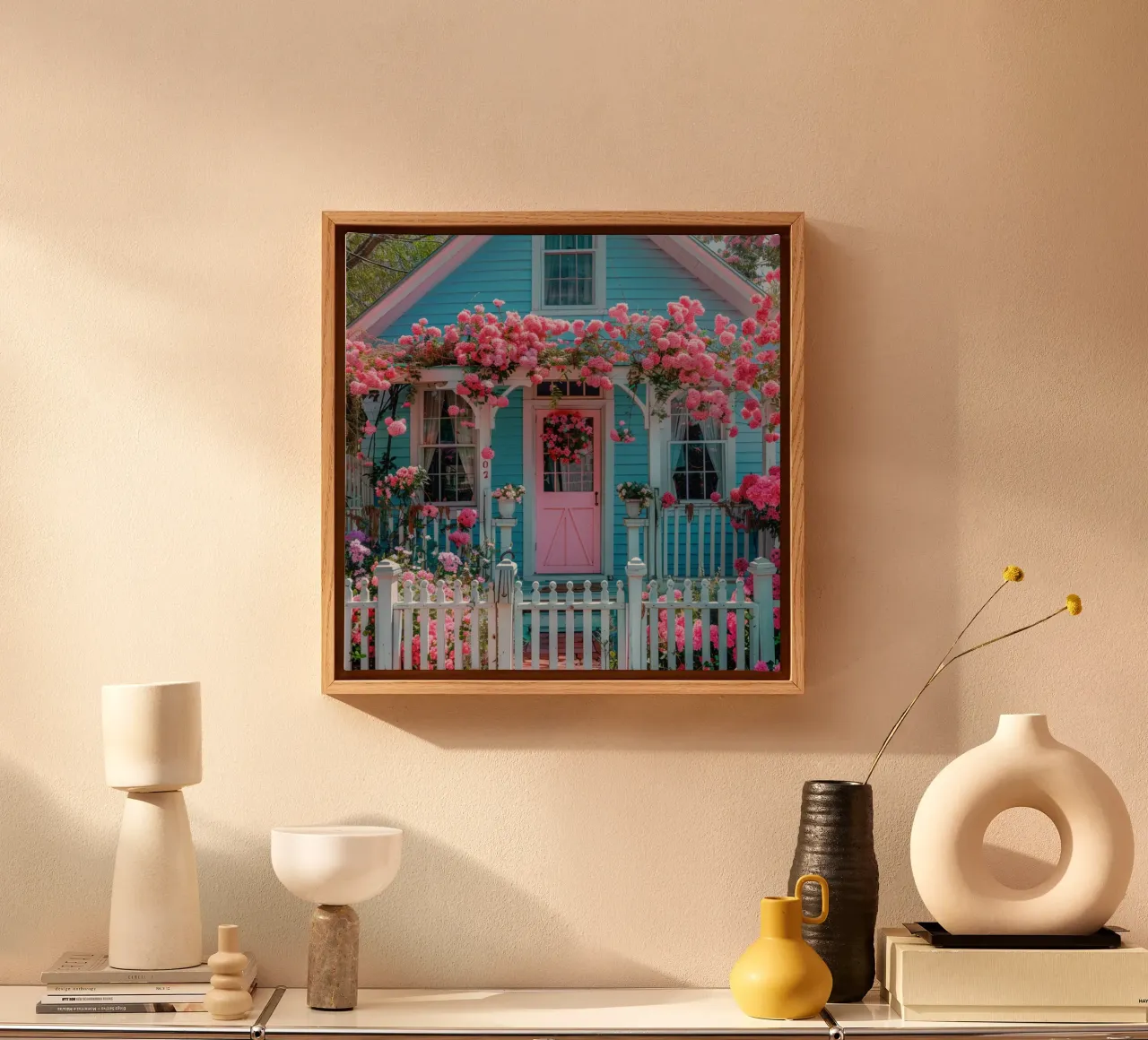Fard e bolle di sapone tela con Cornice a cassetta da StillVibe Home