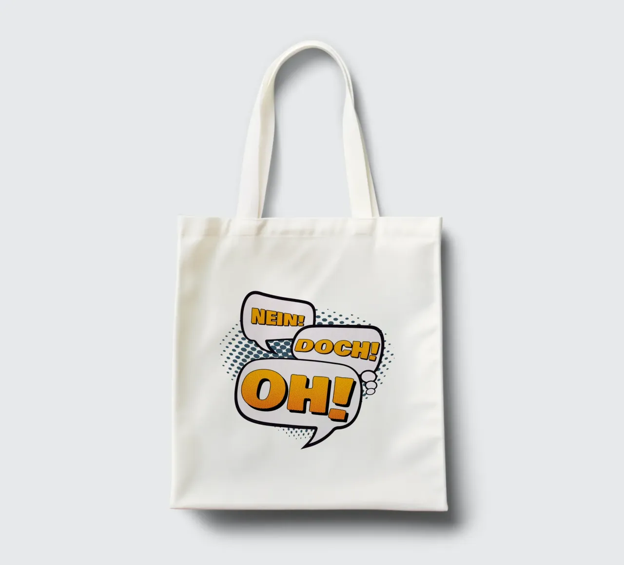 No! Sì! Oh! borsa in juta da Black Sign Artwork