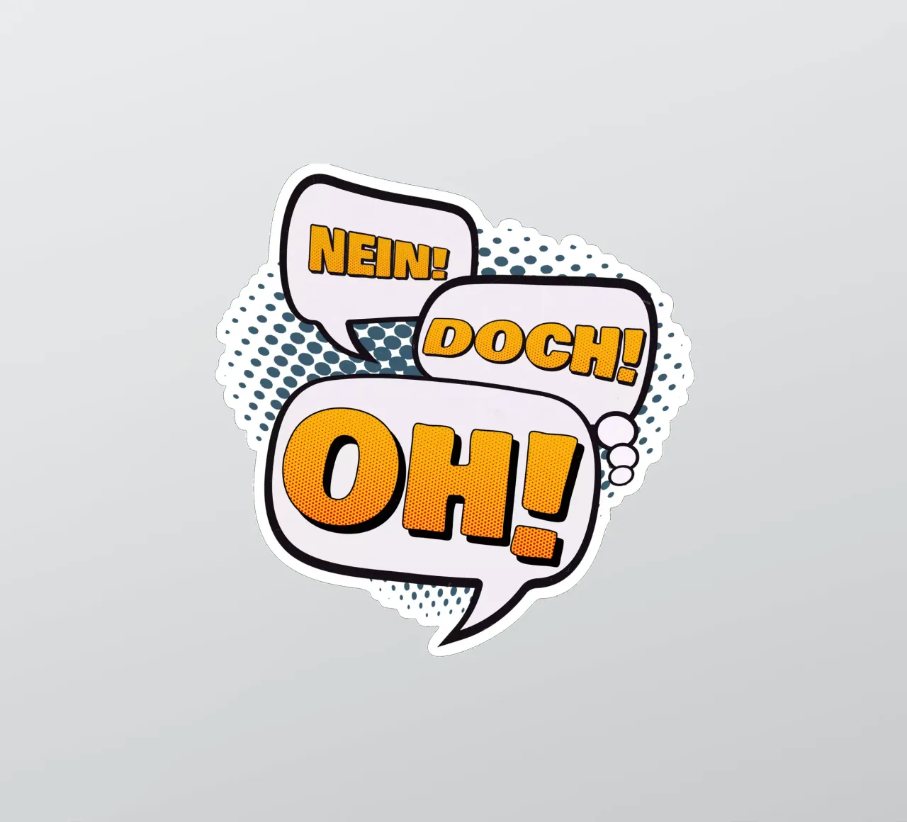 Nee! Ja! Oh! sticker van Black Sign Artwork