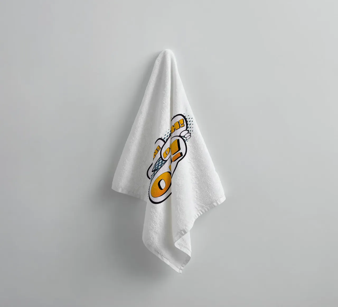 Nee! Ja! Oh! badhanddoek van Black Sign Artwork