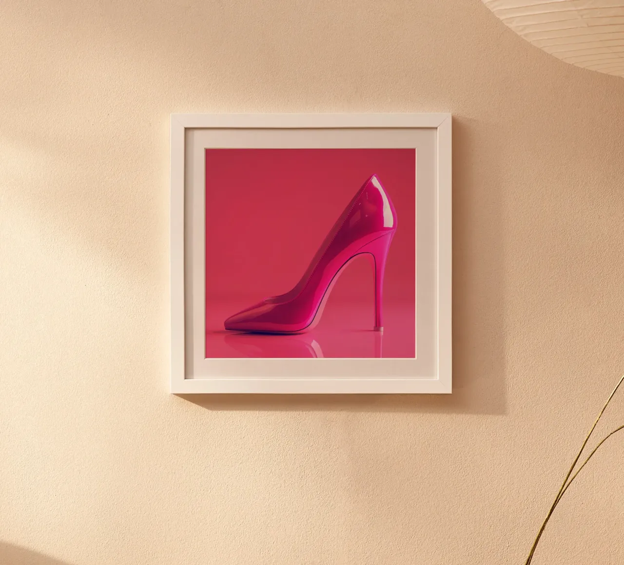 Blush & Bubbles Poster mit Holzrahmen von StillVibe Home